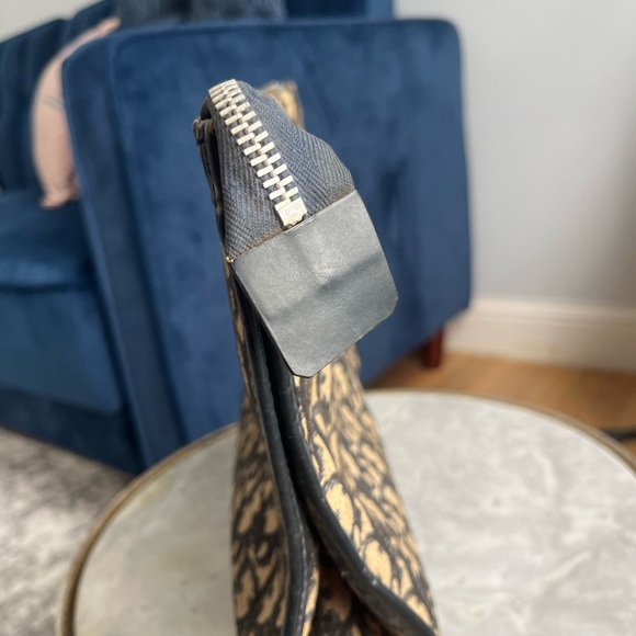 Christian Dior Vintage Navy Trotter Oblique Monogram Print Clutch Bag - Picture 6 of 16